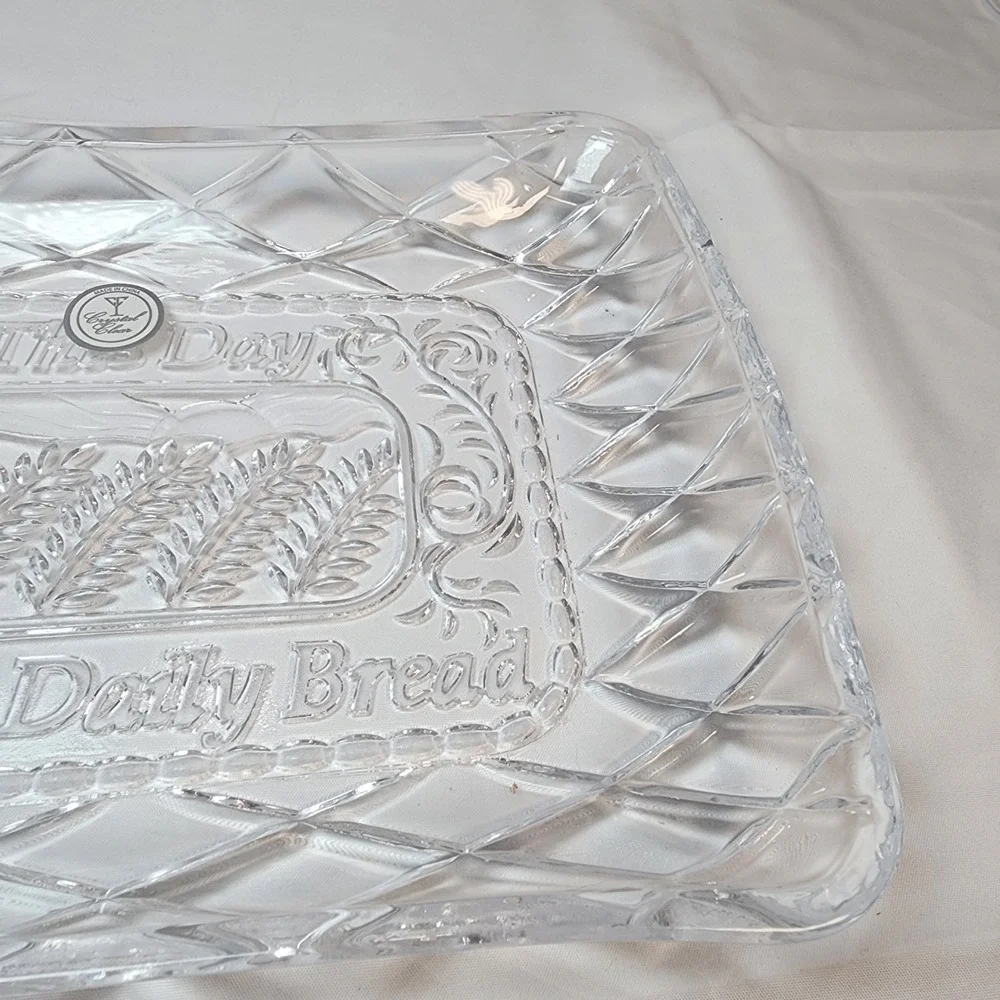 Vintage Fifth Ave Muirfield Crystal Gla Tray 